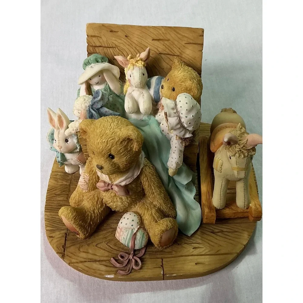 Cherished‎ Teddies Toy Chest Figurine Teddy Bear Bunny Horse Resin Decor